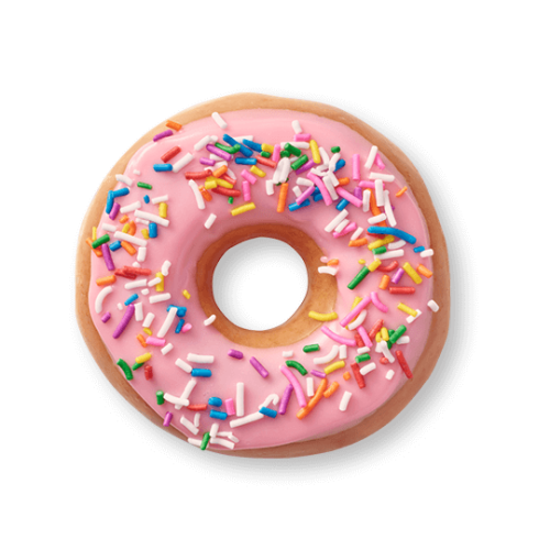 Donut Morango com Granulado